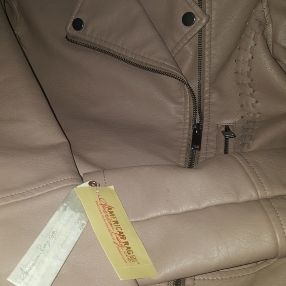 American Rag Juniors' Faux Leather Moto Jacket Med - Picture 4 of 4